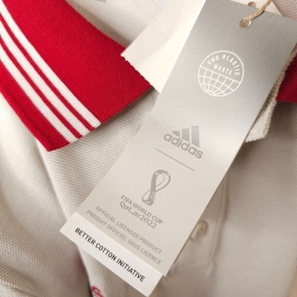 FIFA World Cup Polo Shirt Mens Size Medium Qatar 2018 Soccer Football Adidas - Picture 6 of 7